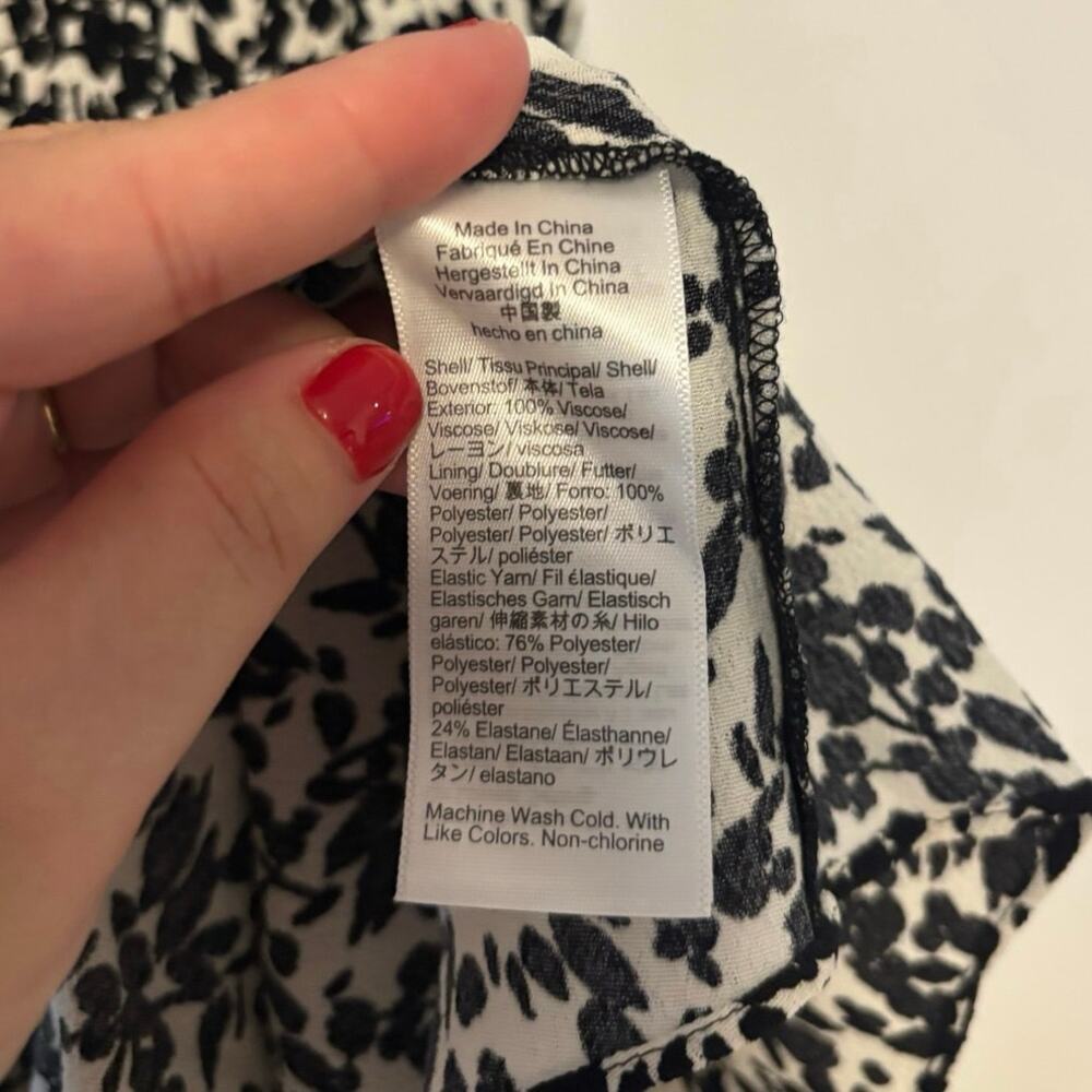 NWT Madewell Tie Shoulder Midi Dress in Floral Black Size 0 - Picture 7 of 9